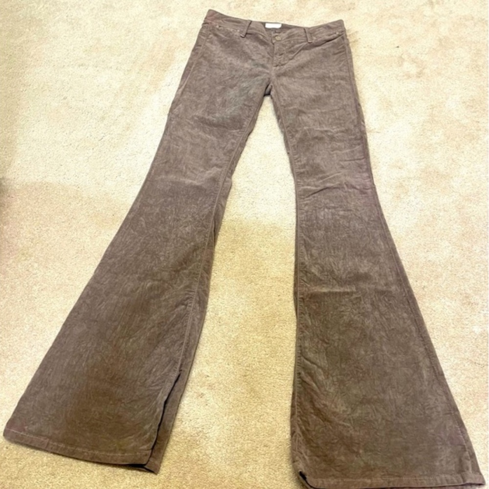 MOTHER Bell Bottom Velvet Jeans (27)